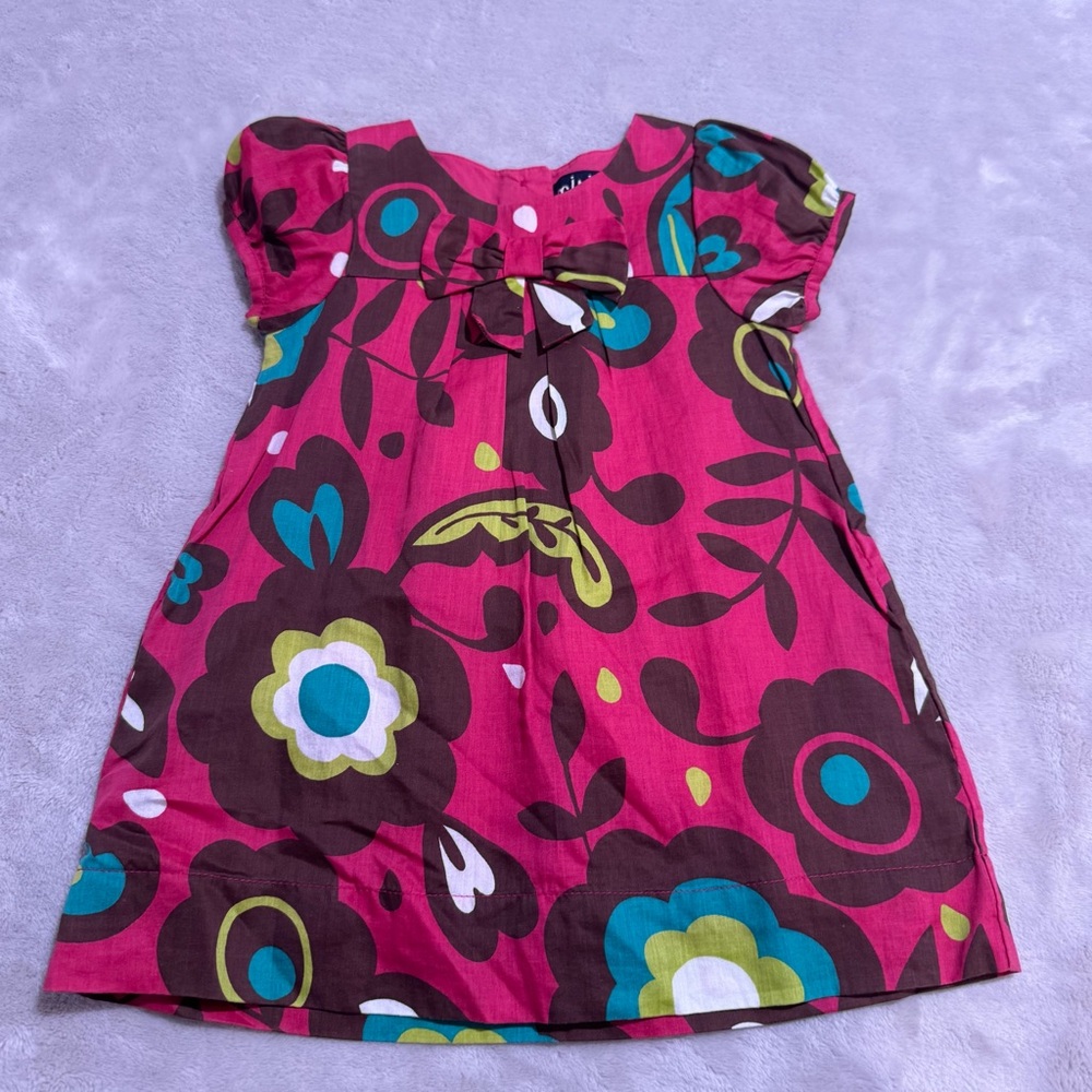 Mini Boden Pink dress‎ with Flowers size 2